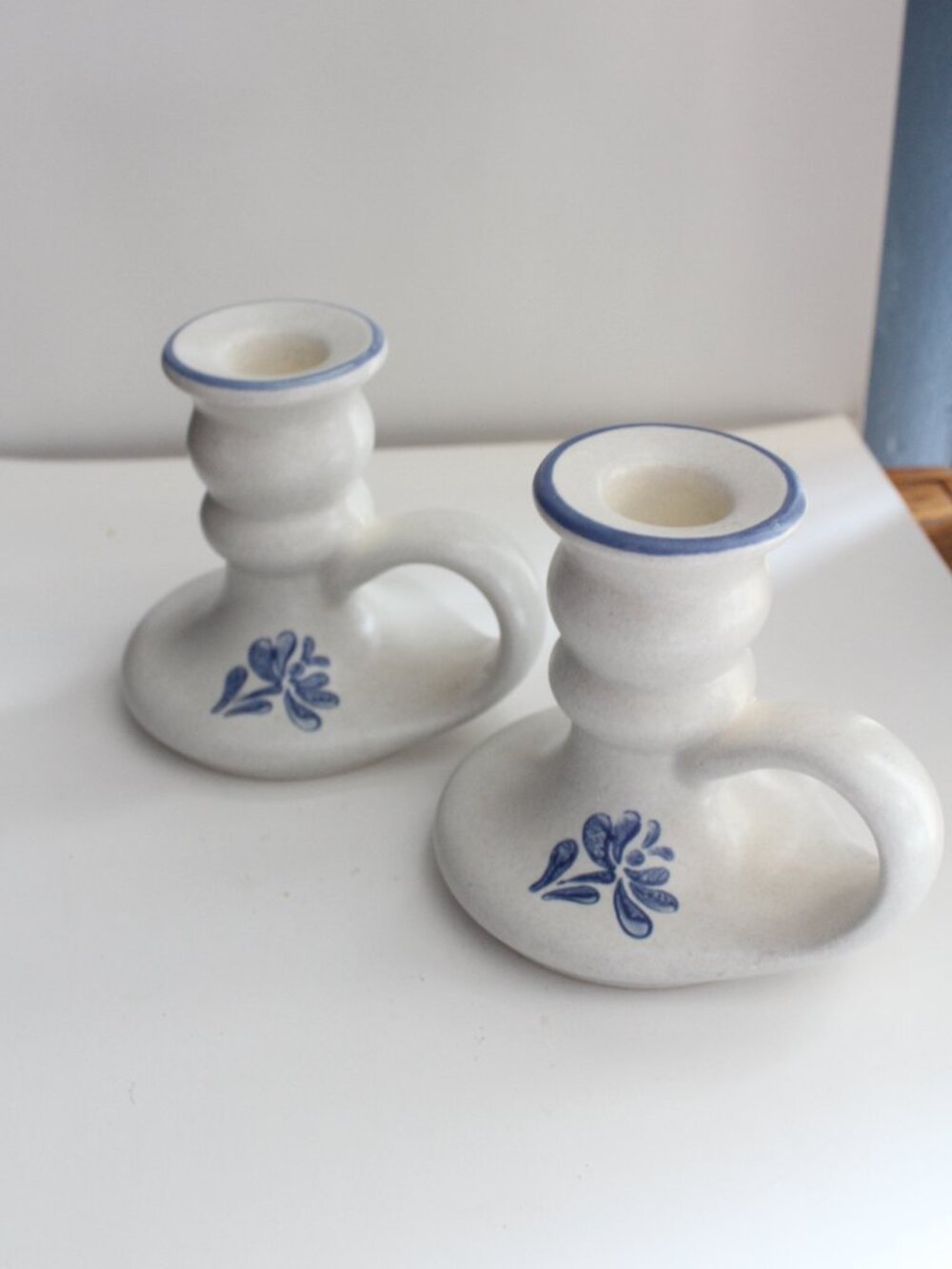 Pfaltzgraff Yorktowne Stick Candle Holder Pair